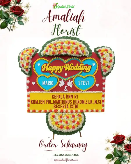 Papan Bunga Pernikahan Sidogembul